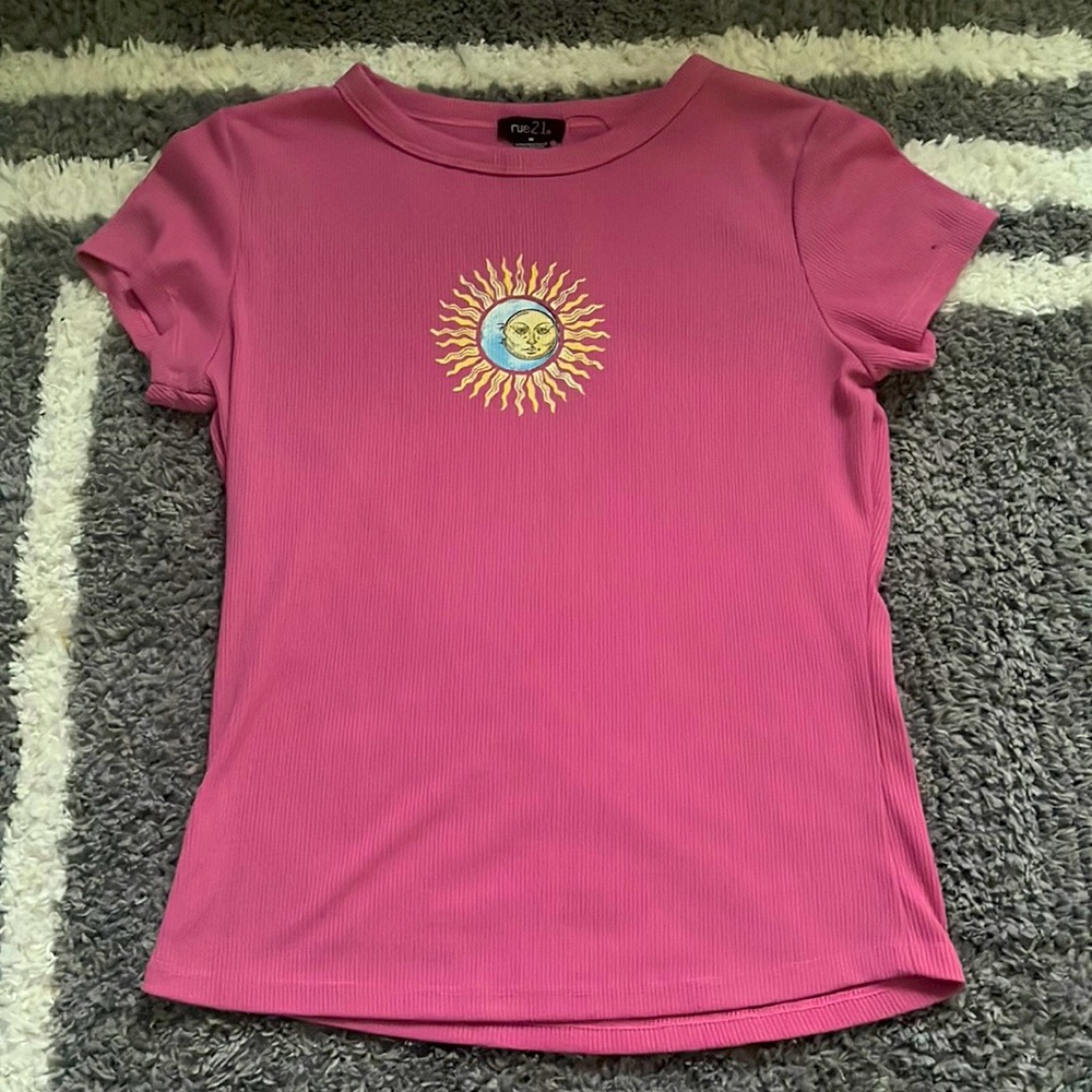pink indie y2k top